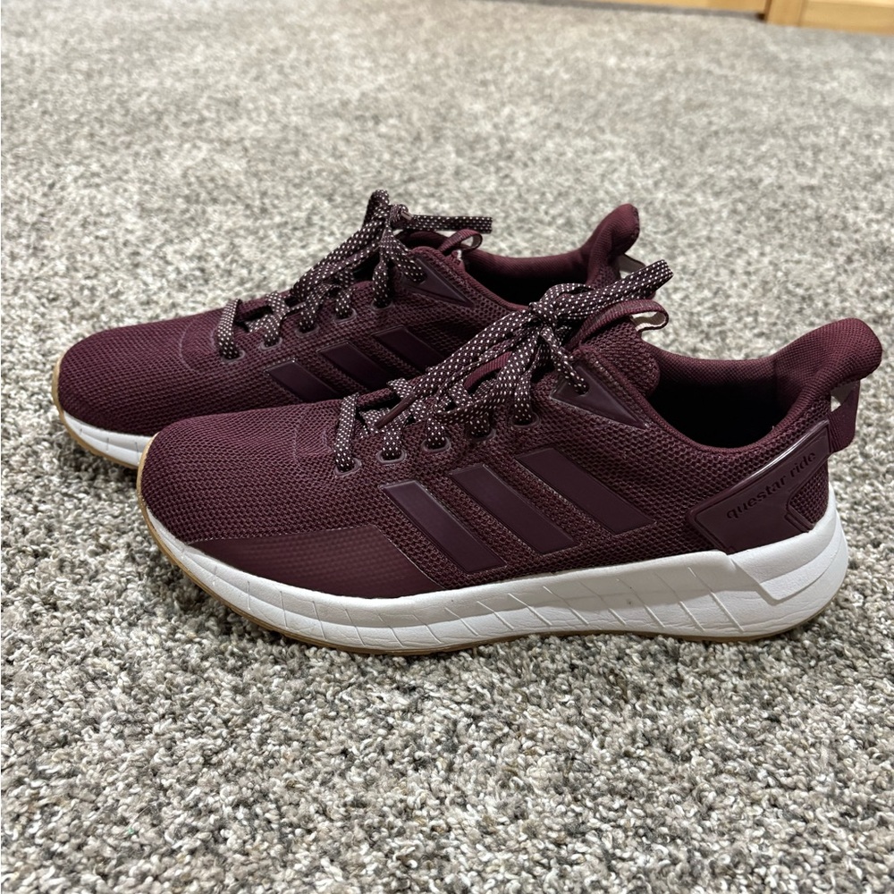 Adidas Burgundy Sneakers, Size Women’s 8.5